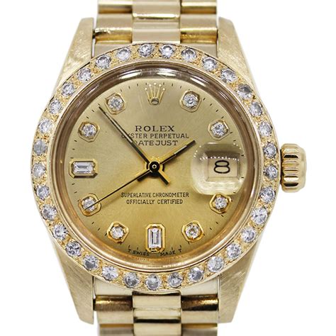 ' 18k gold rolex watch